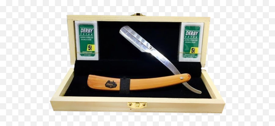 Download The Old School Straight Razor U0026 Wooden Box Derby - Wood Png,Straight Razor Png