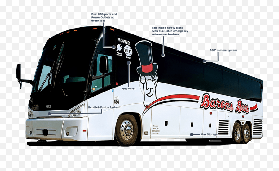 Download Barons Bus Left Face Our Fleet Catalog Details - Barons Bus Lines Png,Magic School Bus Png