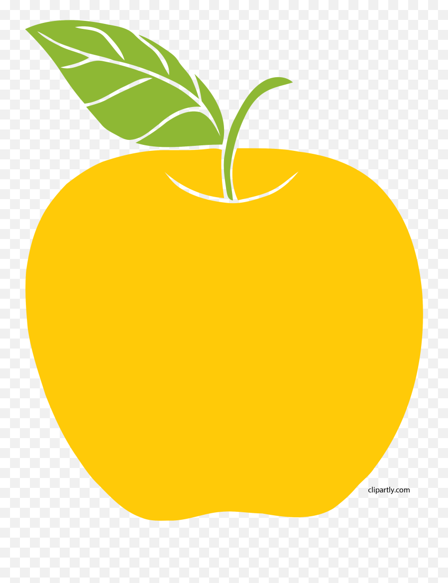 Gold Color Apple Clipart Png - Yellow Apple Clipart,Gold Apple Logo