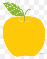 Gold Color Apple Clipart Png - Yellow