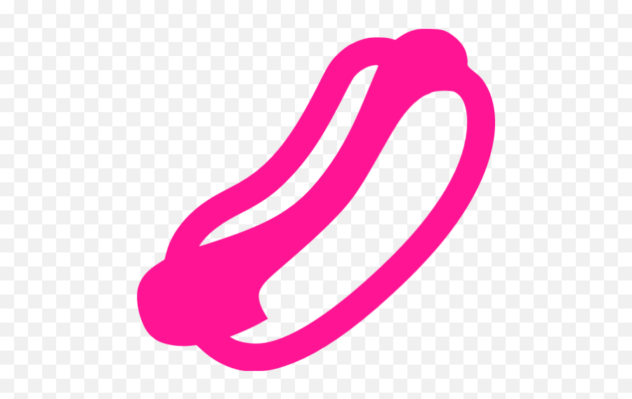 Deep Pink Hot Dog Icon - Pink Hot Dog Png,Hot Dog Clipart Png