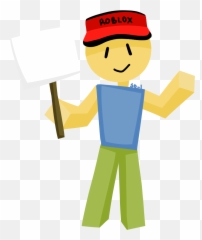 Roblox Noob Holding A Sign Png