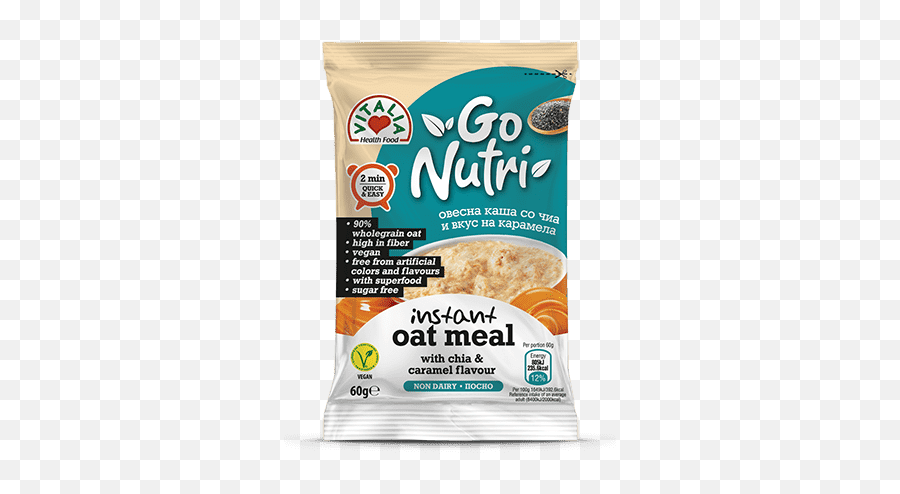 Instant Oatmeal Chia Caramel - Gluten Png,Oatmeal Png
