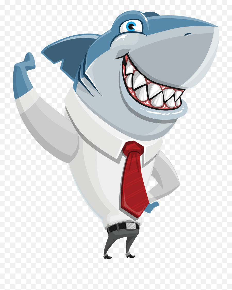 Shark Businessman Clipart - Positive Pants Funny Png,Cartoon Shark Png