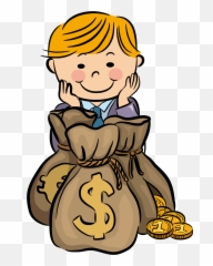 Cartoon Money Bag Png - Clipart