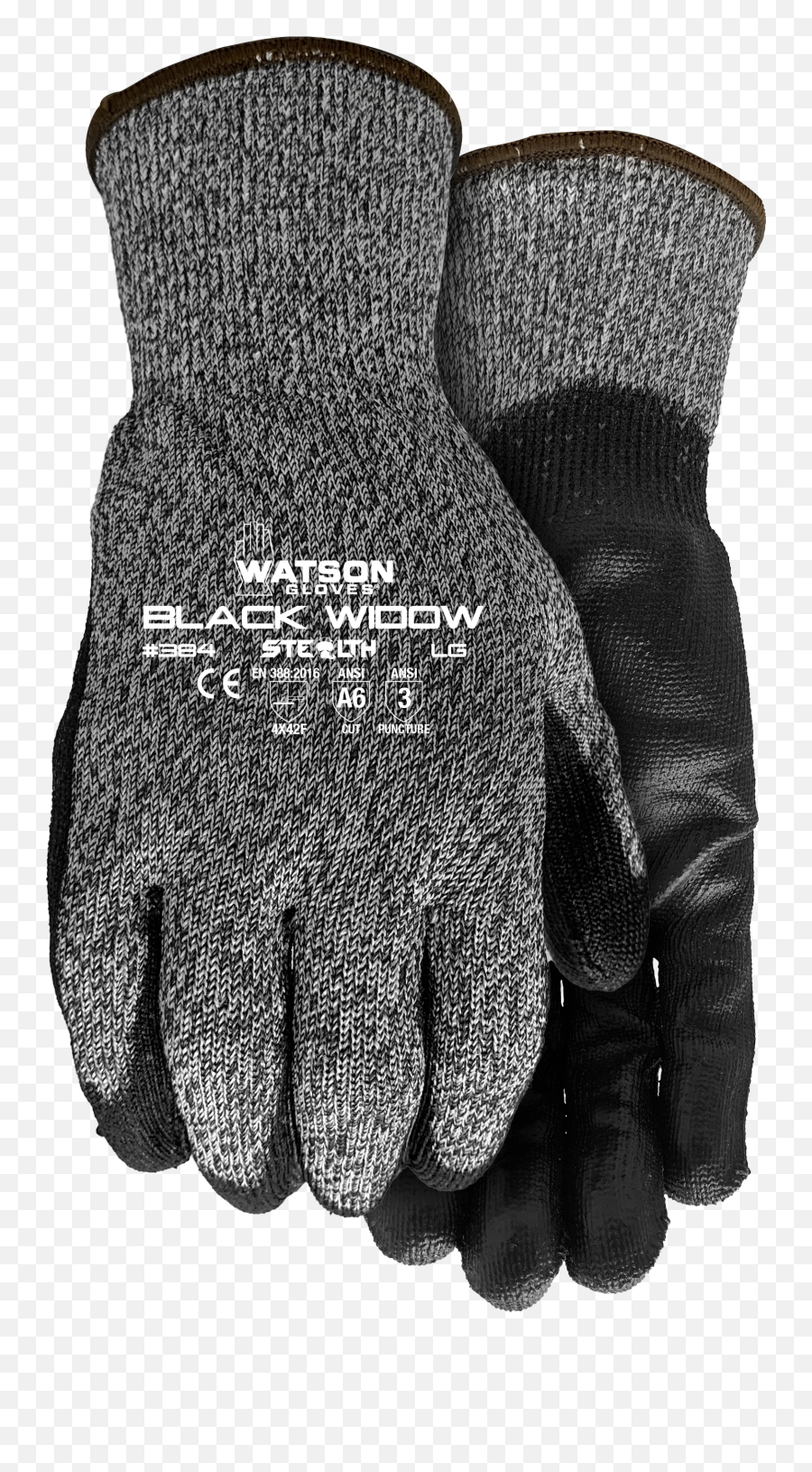384 Stealth Black Widow - Watson Gloves Safety Glove Png,Black Widow Transparent