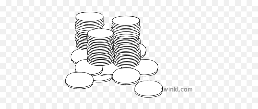 Stack Of South American Coins Money Wealth Black And White - Dot Png,Money Stack Png
