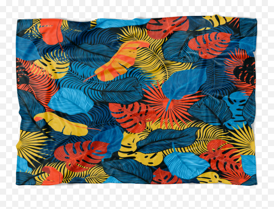Tropical Palm Leaves Blanket - Horizontal Png,Tropical Leaves Png