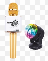 Download Hd Party2go Gold - Bluetooth Karaoke Microphone And Disco Ball Set png
