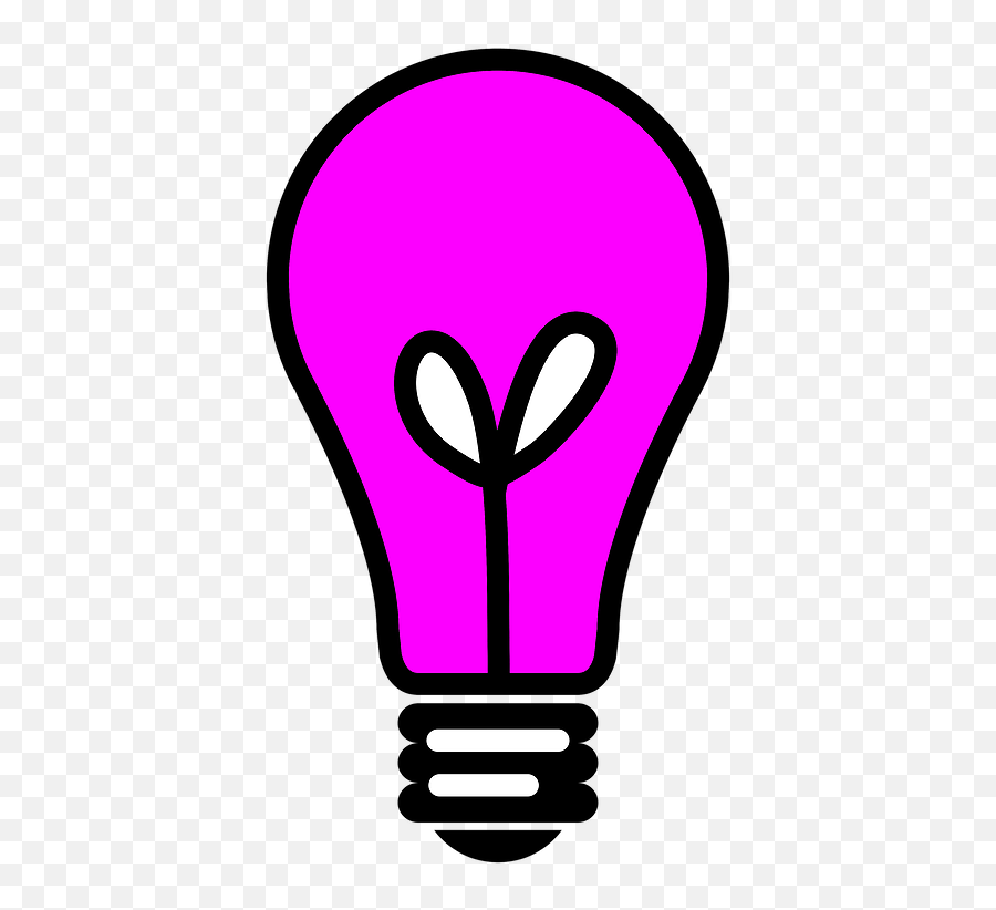 Light Bulb Clipart Png - Lightbulb Clipart Pink Light Bulb Transparent Background Lightbulb Clip Art,Lightbulb Clipart Png