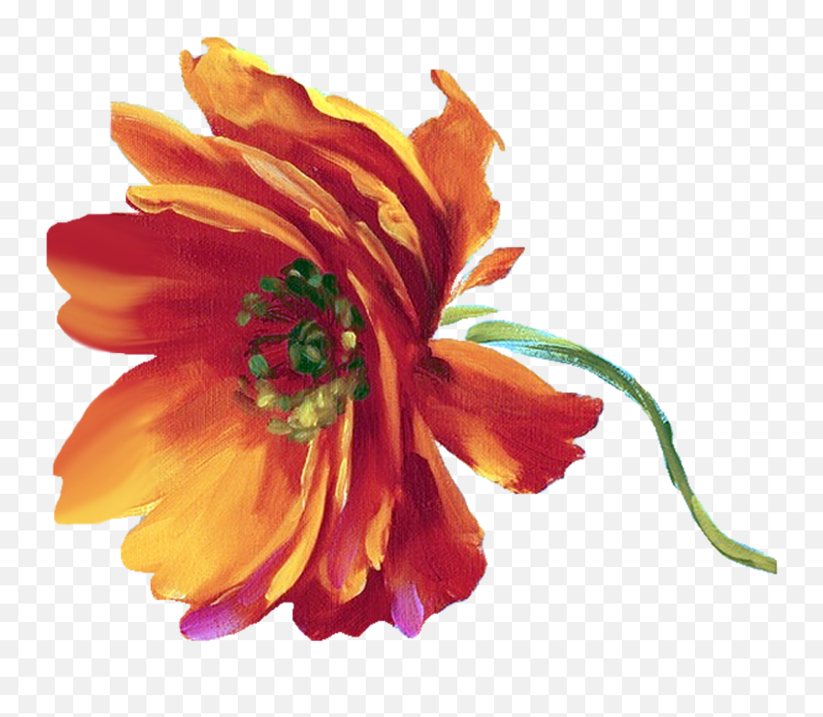 Flower Painting Png Picture - Flowers In Painting Gouache,Painted Flowers Png