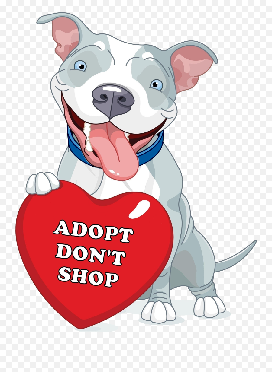 Store Logo - Valentines Pit Bull Clipart Full Size Clipart Dog Holding A Heart Drawing Png,Pit Bull Png
