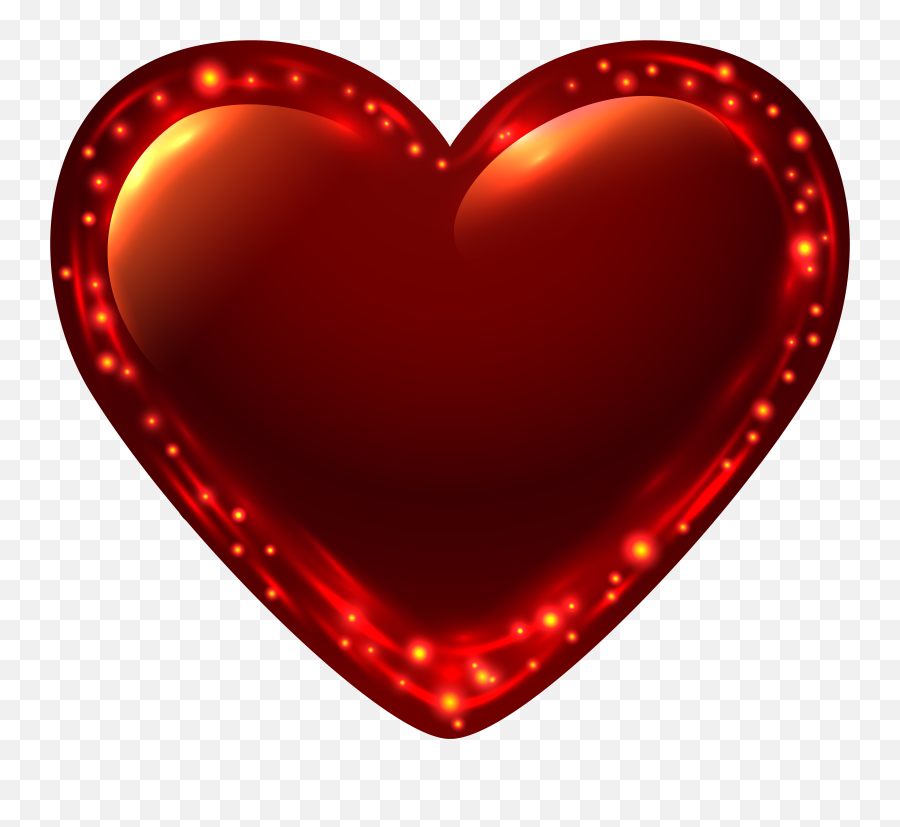 Clipart Heart Transparent Background - Transparent Glowing Heart Png,Heart On Transparent Background
