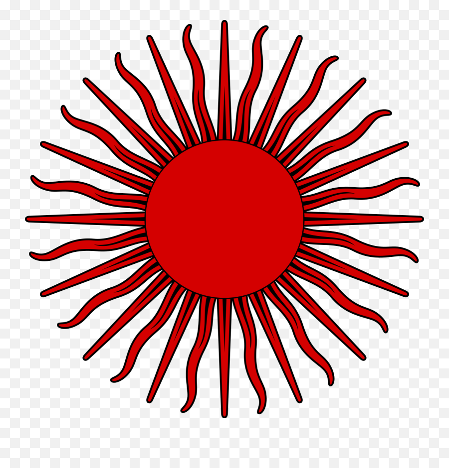 Download Hd Sun Symbol Red - Sun Argentina Flag Transparent Country With Sun Flag Png,Argentina Flag Png