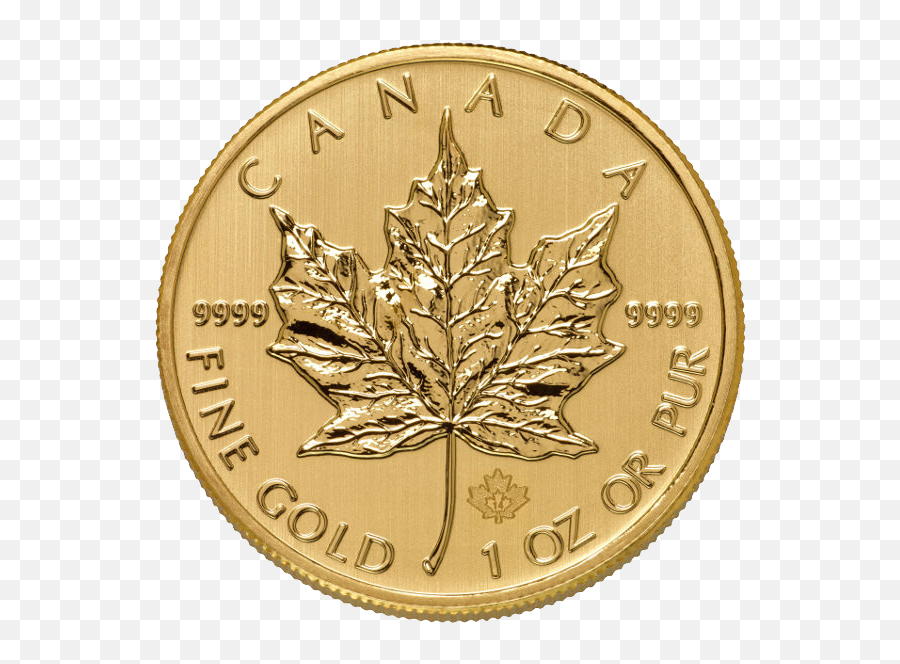 Gold Coin Png Image - 1 Oz Canadian Gold Maple Leaf Coin,Pile Of Gold Png