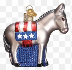 Democratic Donkey - Christmas Ornament png
