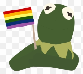 Gay Flag Tumblr Pepe Frog Feels Png - Kermit