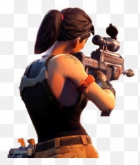 Shoulder Joint Royale Fortnite Battle - Character With Gun Png