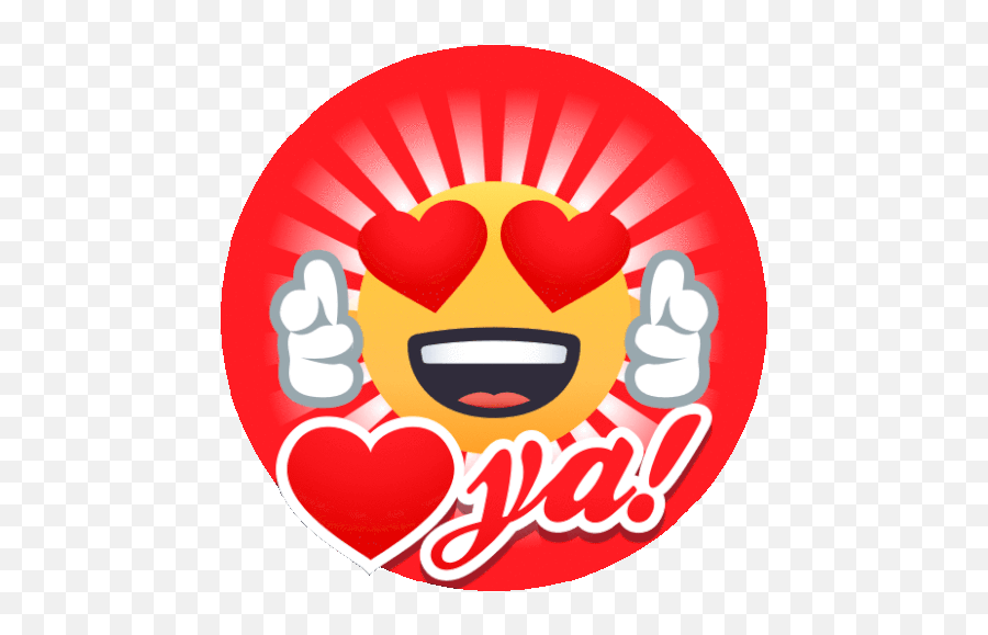 Love Ya Smiley Guy Sticker - Love Ya Smiley Guy Joypixels Happy Png,Heart Icon Facebook