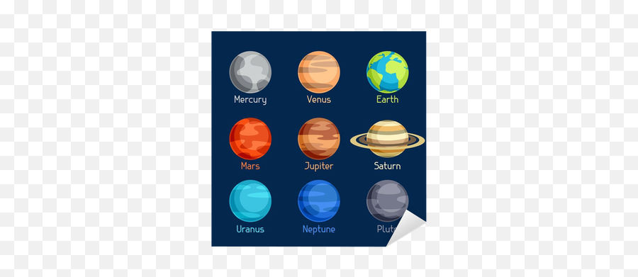 Sticker Cosmic Icon Set Of Planets Solar System - Pixersus Planets Of The Solar System Png,Steampunk Icon Pack