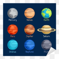 Sticker Cosmic Icon Set Of Planets Solar System - PIXERSUS Planets Of The Solar System png
