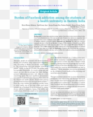 Pdf Burden Of Facebook Addiction Among The Students - Document png