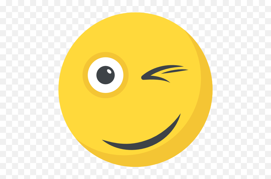 Wink - Free Smileys Icons Wide Grin Png,Whatsapp Emoji Icon Vector
