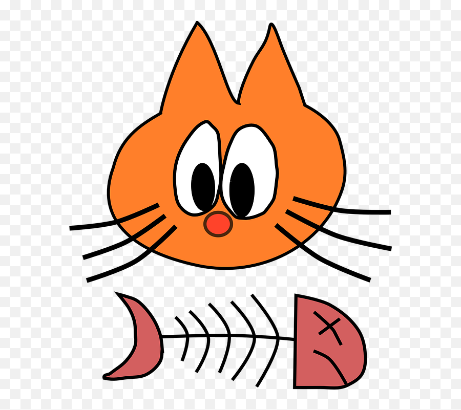 Cat Eat Fish - Free Vector Graphic On Pixabay Cat And Fish Bone Png,Dead Fish Png