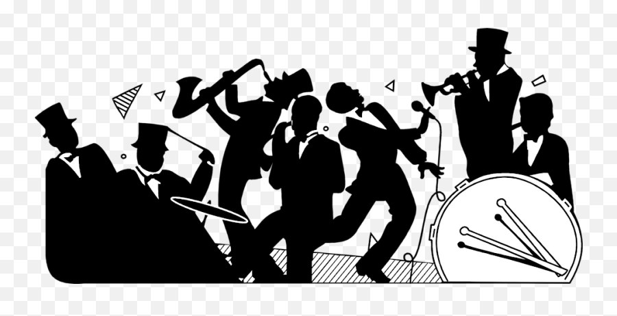 Parade Clipart Musical Group - Jazz Band Silhouette Png,Band Png