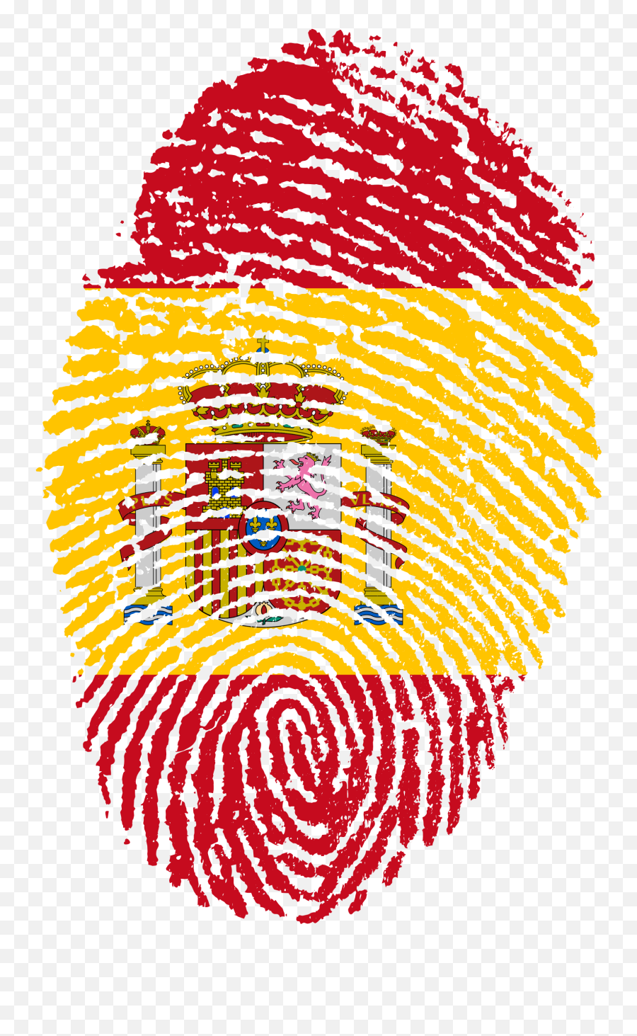 Download Hd Spain Flag Fingerprint Country 653008 - Spain Spanish Flag Fingerprint Png,Fingerprint Png