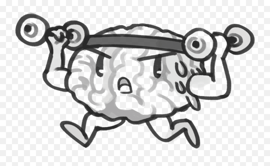Exercising Brain Clipart Png Image - Exercising Brain Black And White,Brain Clipart Png