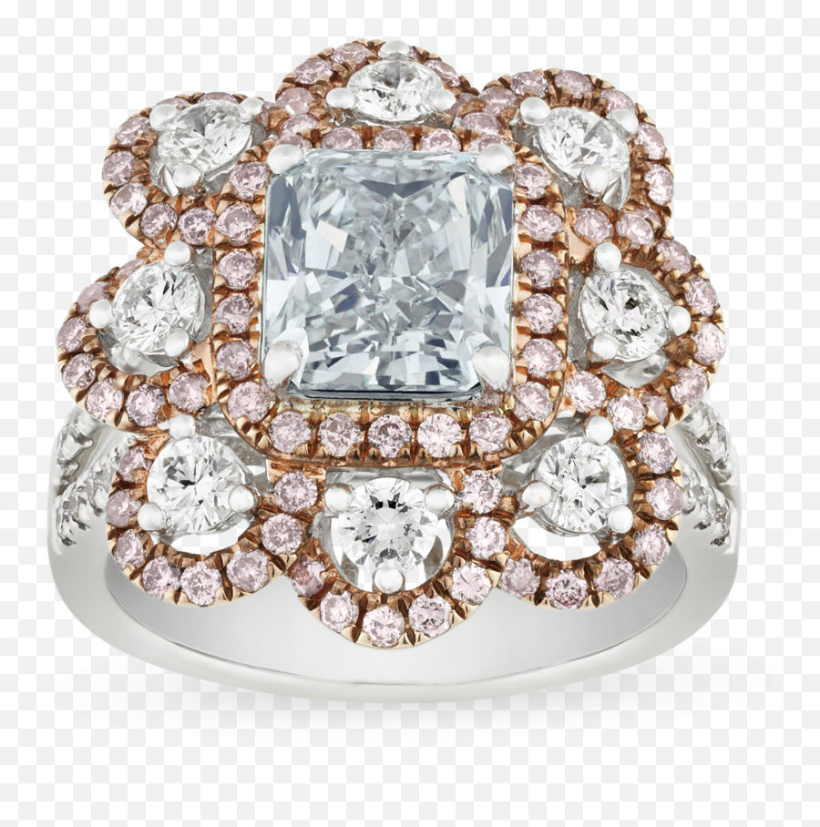 Fancy Very Light Blue Diamond Ring - Diamond Full Size Png,Blue Diamond Png