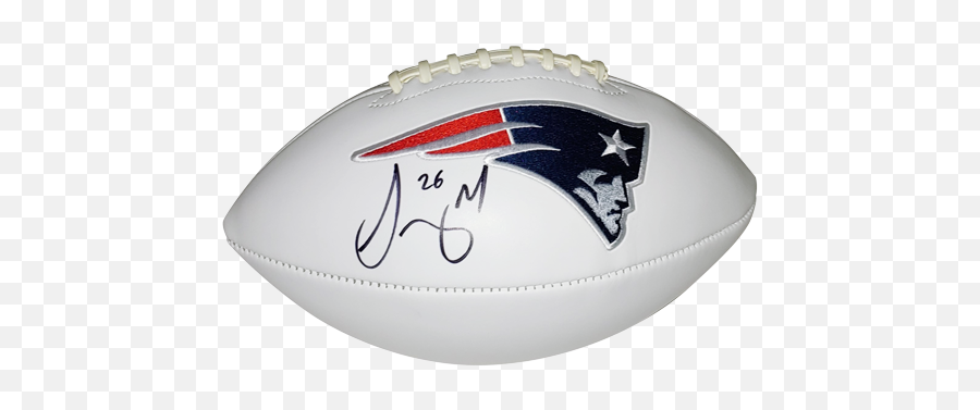 Sony Michel Autographed New England Patriots Logo Football - New England Patriots Png,New England Patriots Logo Png