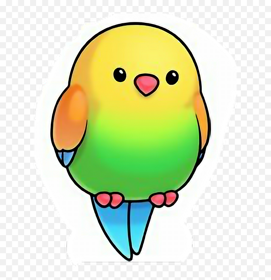 Parrot Sticker - Cute Cartoon Animals 680x848 Png Dibujos De Pajaros Kawaii,Cartoon Animals Png