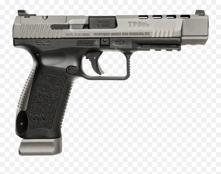 Century Hg3774gn Tp9sfx Canik 9mm Luger Double 520 201 Black Interchangeable Backstrap Grip Gray Cerakote Slide Png Draco Gun
