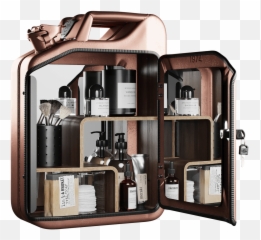 Copper Bathroom Cabinet W Smoked Oak Veneer Shelves - Bathroom Cabinet Png,Get Smoked Hat Png