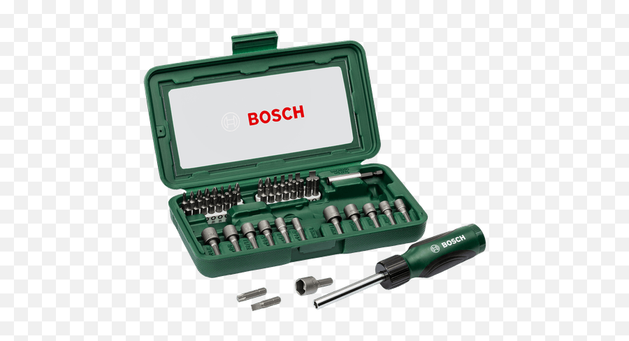 Screwdriver Bit Set 46 Pieces Bosch Diy - Bosch Screwdriver Set Png,Screwdriver Png