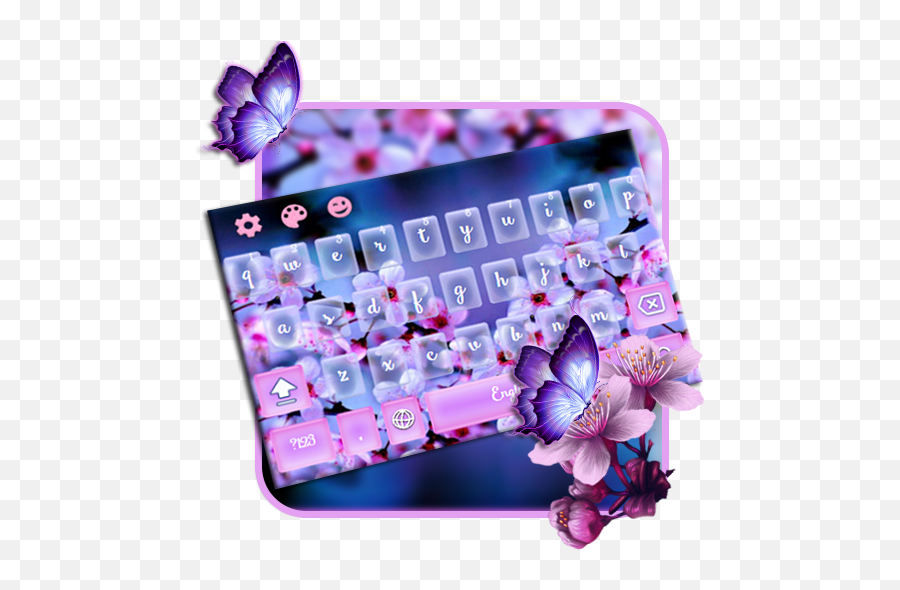 Amazoncom Purple Sakura Blossom Keyboard Appstore For Android - Moth Orchid Png,Sakura Petals Png