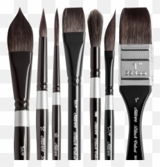 Black Velvet Short Handled Brushes - Watercolour png