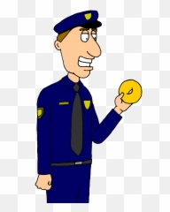 Download Cartoon Cop Eating Donut Hd - Cops Clip Art Png,Cop Png