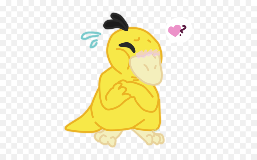 Hey Yeah So I Was Supposed To Draw A - Cartoon Png,Psyduck Png