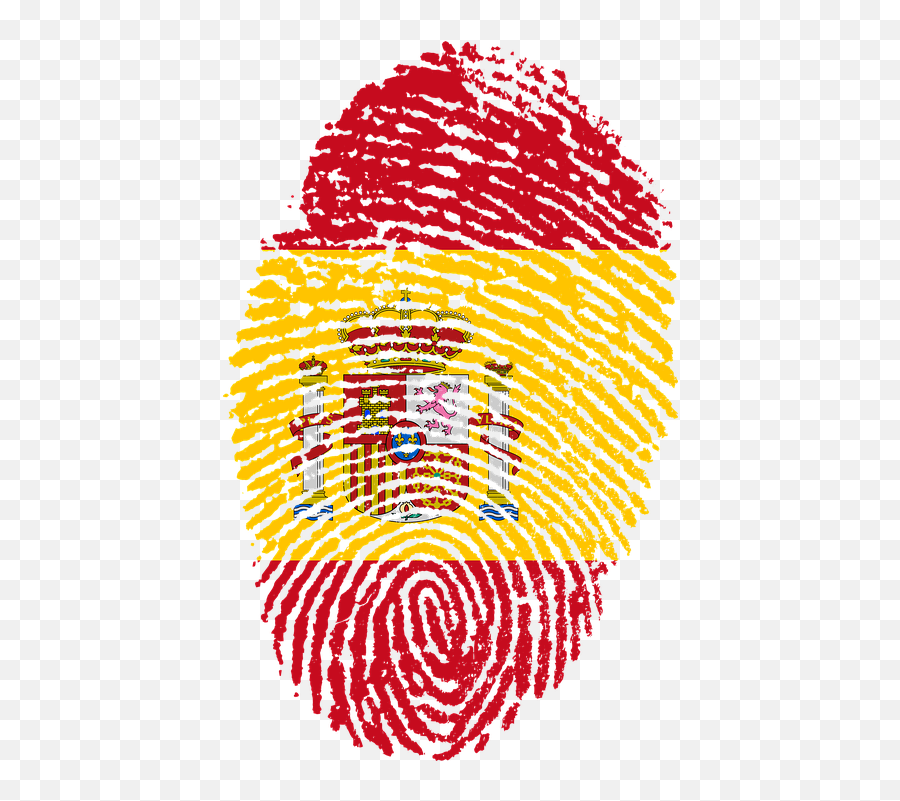 Spain Flag Fingerprint - Spanish Flag Fingerprint Png,Spanish Flag Png