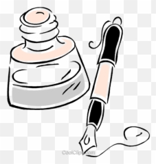 Inkwell Royalty Free Vector Clip Art - Vector Pluma Con Tintero Png,Inkwell Png