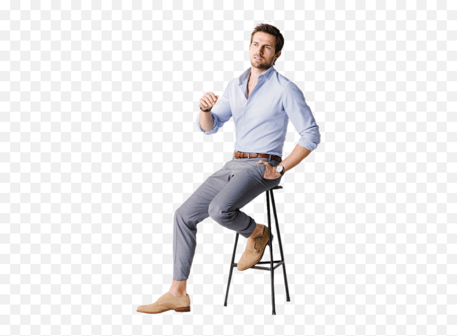 Guy - Business Casual Men Style Inspiration Png,Person Sitting In Chair Png