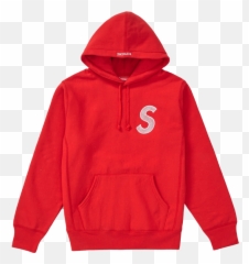 Supreme Logo Hooded Sweatshirt - Cross Hoodie png