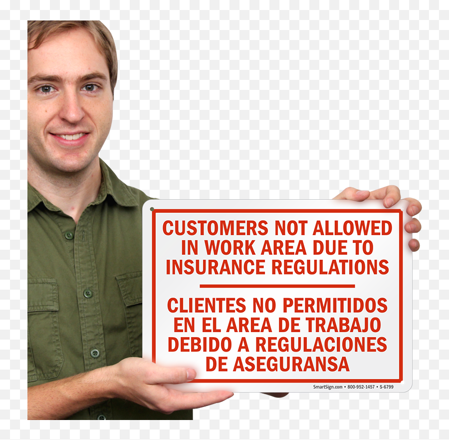 Bilingual Customer Not Allowed In Work - Sign Png,Not Allowed Png