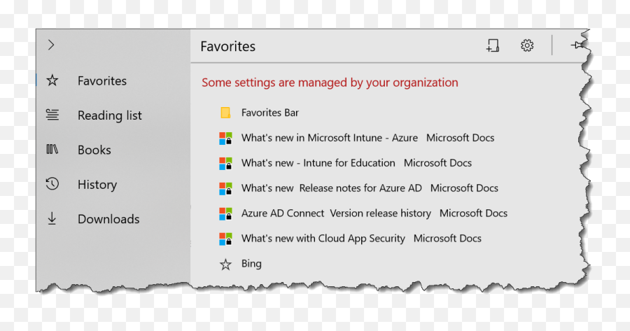 Manage Favorites In Microsoft Edge - Vertical Png,Internet Explorer Icon Missing