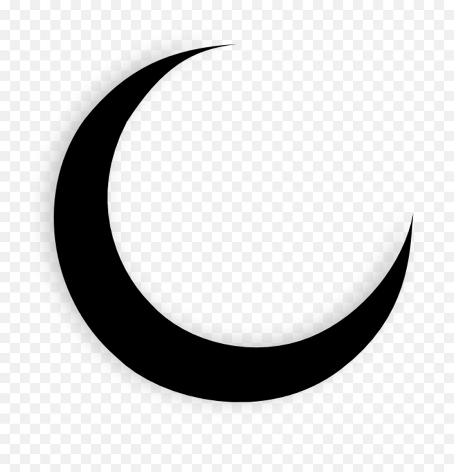 Download Crescent Moon Emoji Png - Crescent Moon Outline Tattoo,Moon Emoji Png