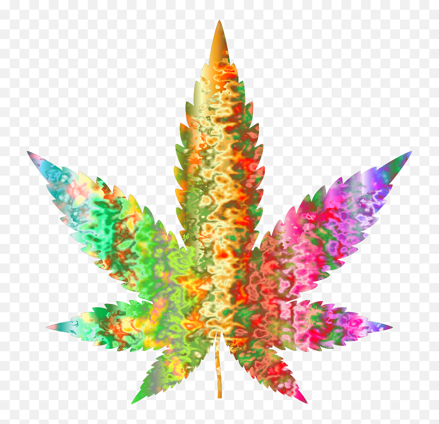 Psychedelic Marijuana Leaf - Trippy Weed Leaf Png,Marijuana Leaf Transparent