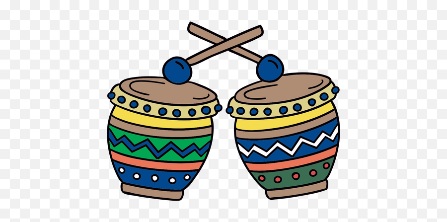 Colorful Drum Hand Drawn Symbol - Toy Instrument Png,Percussion Icon